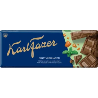 Karl Fazer piimašokolaad mündimaitselise mandlikrokandiga 180g