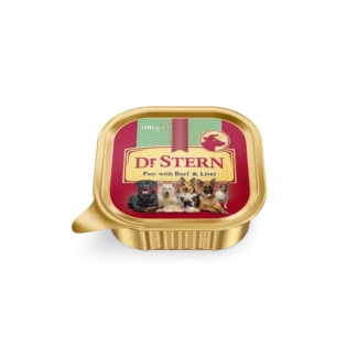 Dr.Stern veiseliha ja maksapasteet koertele 300g alu cup